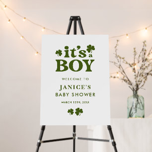 Its a Boy St. Patrick's Day Welcome Sign