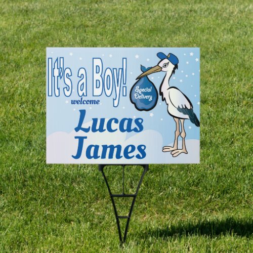 Its a boy staked yard sign