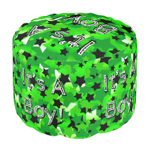 It's A Boy! Stars in Greens Pouf