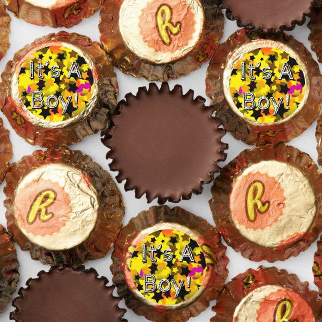 It's A Boy! Stars Yellow Reese's Peanut Butter Cups (Assorted)