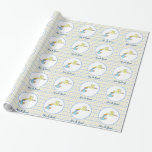 It&#39;s A Boy Stork Carrying Baby Boy Baby Shower Wrapping Paper at Zazzle
