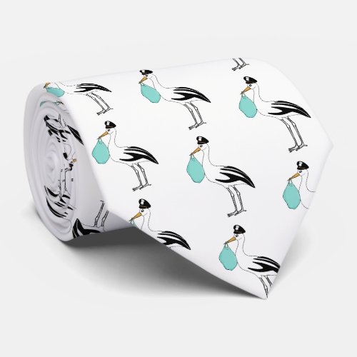 Its A Boy Stork Delivery Baby Reveal Party Tie
