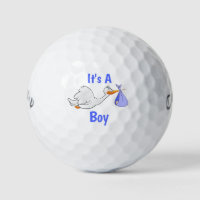 It's A Boy Stork Golf Balls