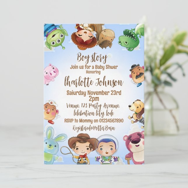 It's a Boy Story Baby Shower Invitation Zazzle