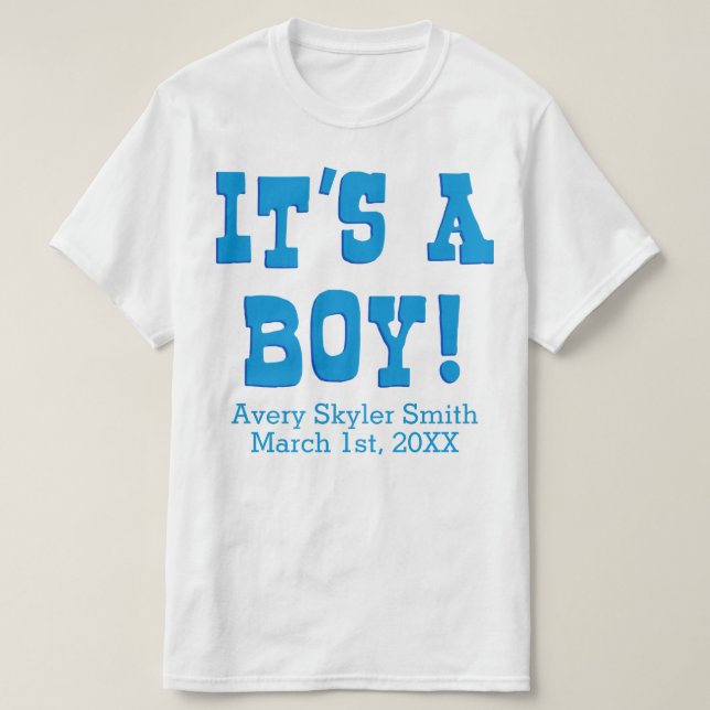 It's A Boy T-Shirt (Design Front)