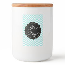 Its a boy  Teal Baby Shower Glass Mason Jar Label