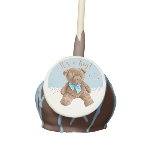 Its a boy Teddy Bear Baby shower Cake Pops