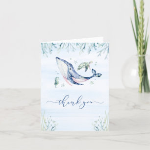 It's a Boy Under the Sea Baby Shower Letterpress Thank You Card