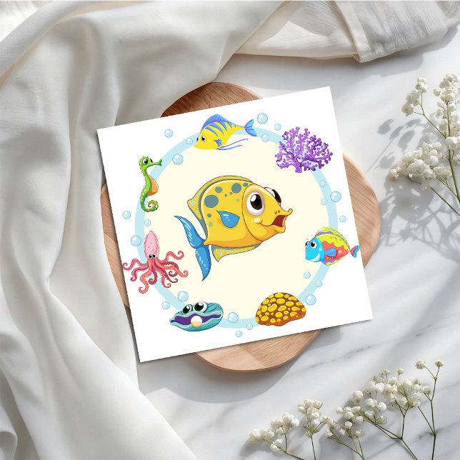 It's a Boy Under the Sea Baby Shower  Napkins (Creator Uploaded)
