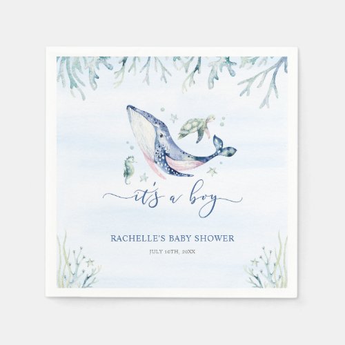 Its a Boy Under the Sea Baby Shower Napkins