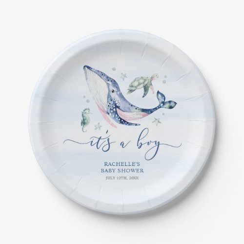 Its a Boy Under the Sea Baby Shower Paper Plates