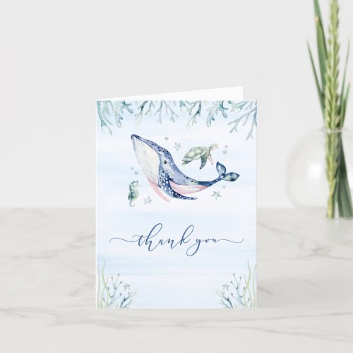 Its a Boy Under the Sea Baby Shower Thank You Card