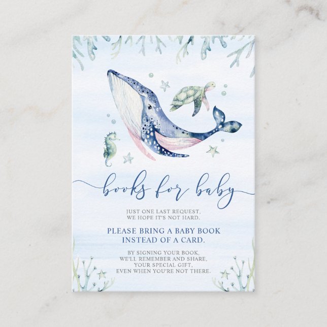 It's a Boy Under the Sea Books for Baby Enclosure Card (Front)