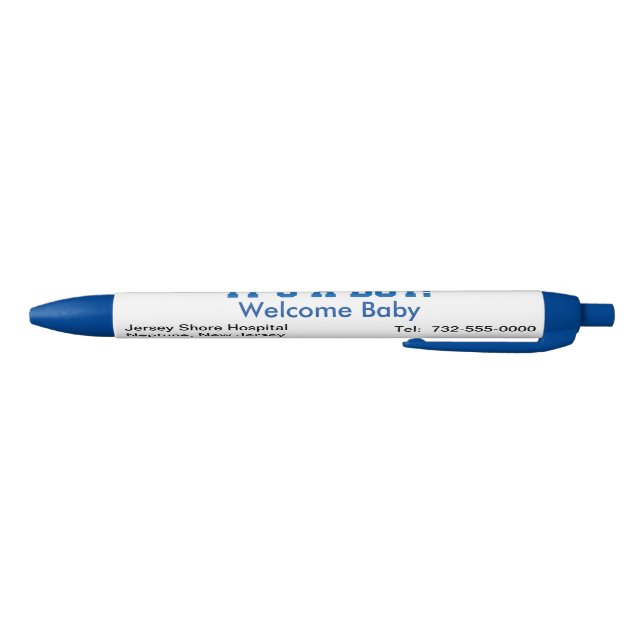 It's A Boy Welcome Announcement Hospital Name Pen (Bottom)