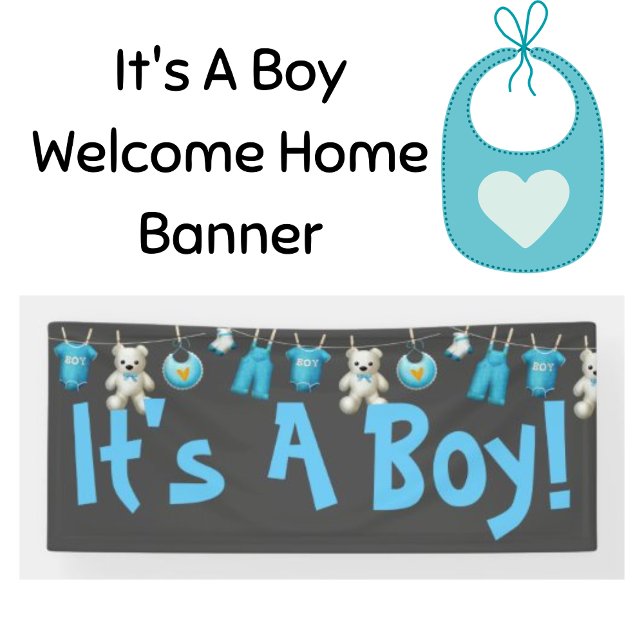 It's A Boy Welcome Home Banner (Creator Uploaded)