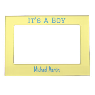 It's a Boy! with Custom Birth Name Magnetic Frame
