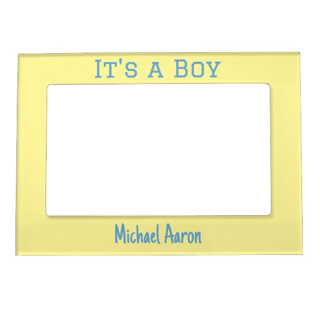 It's a Boy! with Custom Birth Name Magnetic Frame (Front)