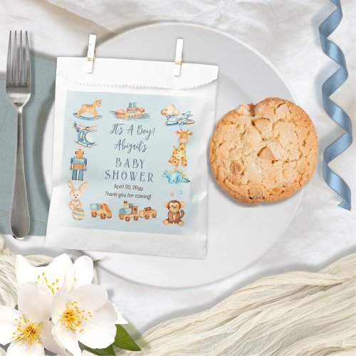 Its A Boy Wooden  Stuffed Toys Baby Shower Favor Bag