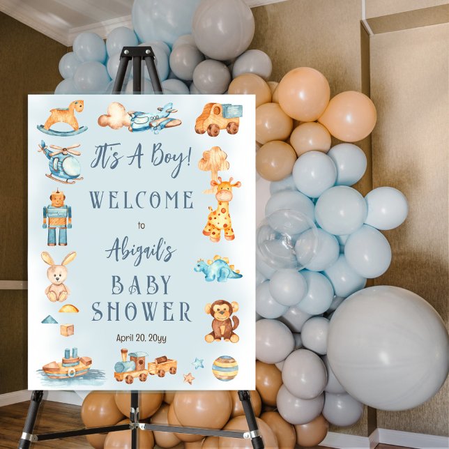 It's A Boy Wooden | Stuffed Toys Baby Shower Foam Board (Creator Uploaded)