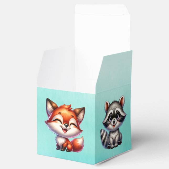 It's a Boy | Woodland Creatures Baby Shower Favor Boxes (Opened)