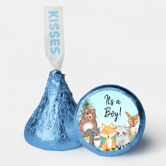It's a Boy | Woodland Creatures Baby Shower Favors (Front)
