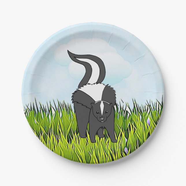 It's a Boy, Woodland Creatures Baby Shower Party Paper Plates (Front)
