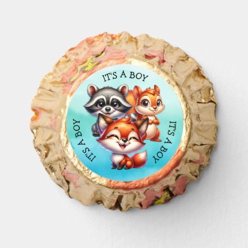 Its a Boy  Woodland Creatures Baby Shower Reeses Peanut Butter Cups