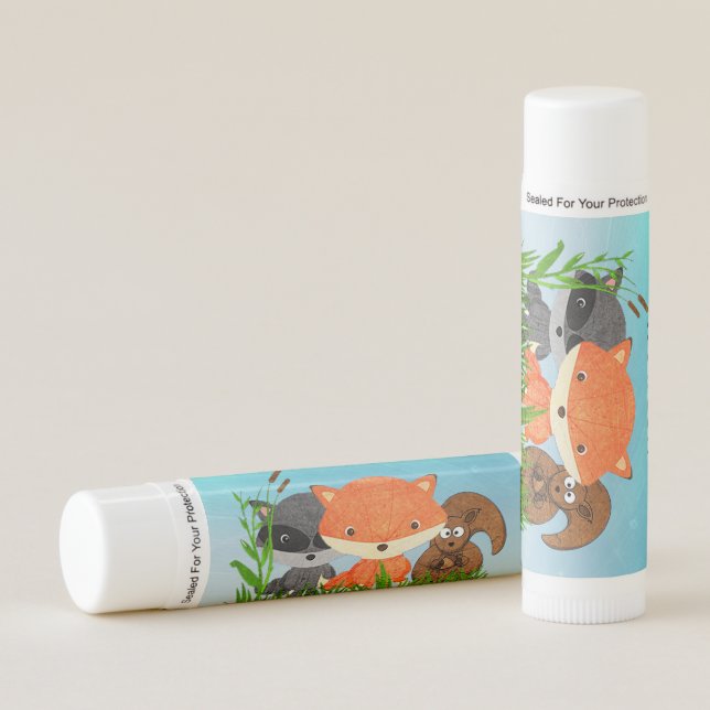 It's a Boy Woodland Creatures Chapstick (Front)