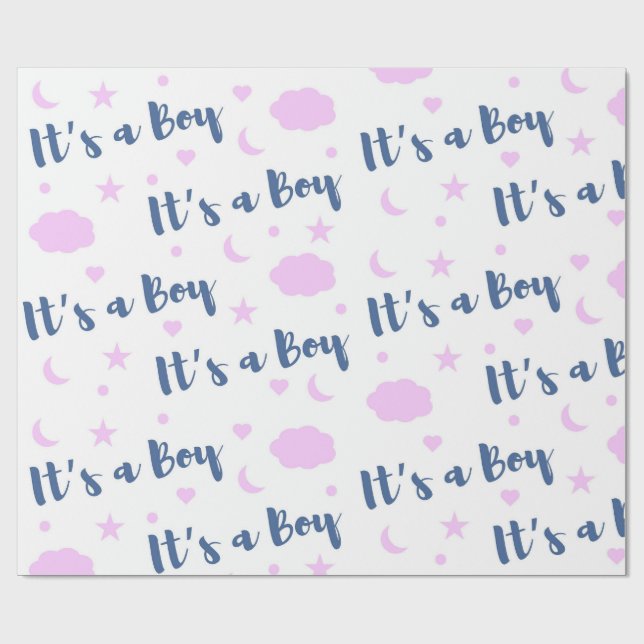 It's A Boy! Wrapping Paper (Flat)