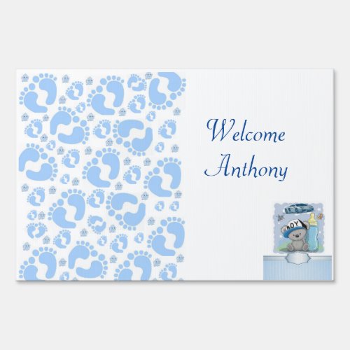 Its a Boy Yard Sign Welcome