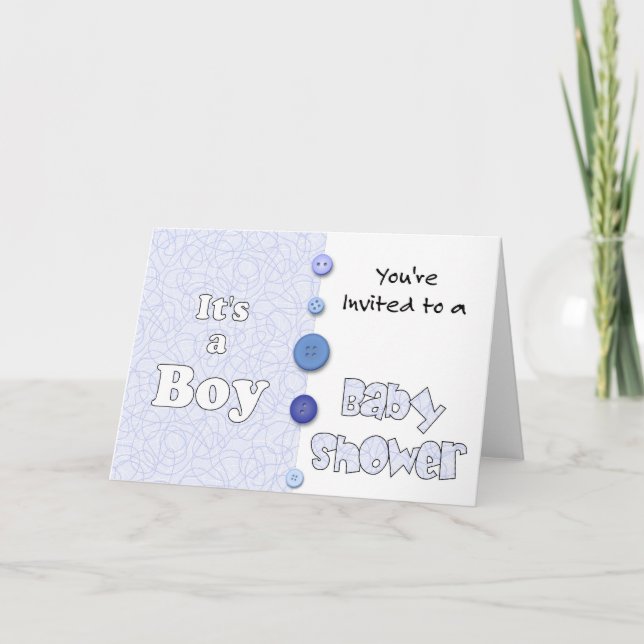 It's a Boy You're Invited to a Baby Shower Invitation (Front)