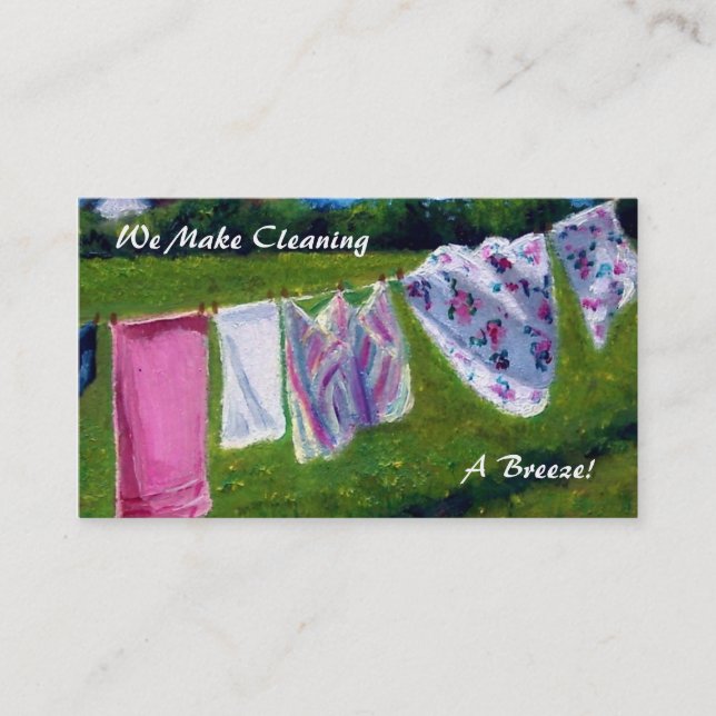 IT'S A BREEZE: LAUNDRY BUSINESS CARD (Front)