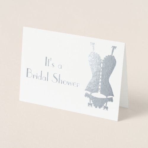 Its a Bridal Shower Silver Foil Card