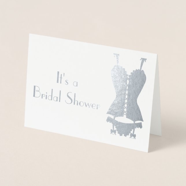 It's a Bridal Shower Silver Foil Card (Front)