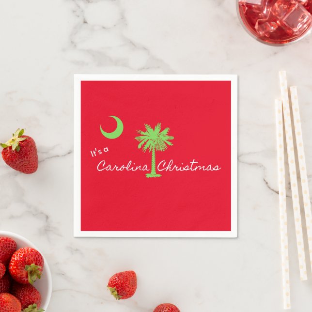 It's A Carolina Christmas South Carolina Holiday  Napkins (Insitu)