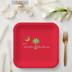 It's A Carolina Christmas South Carolina Holiday  Paper Plates