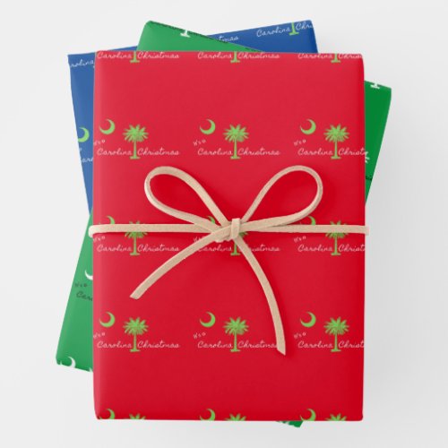 Its A Carolina Christmas South Carolina Holiday  Wrapping Paper Sheets