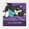 It's A Cat's Life | Personalizable Cat Art Magnet