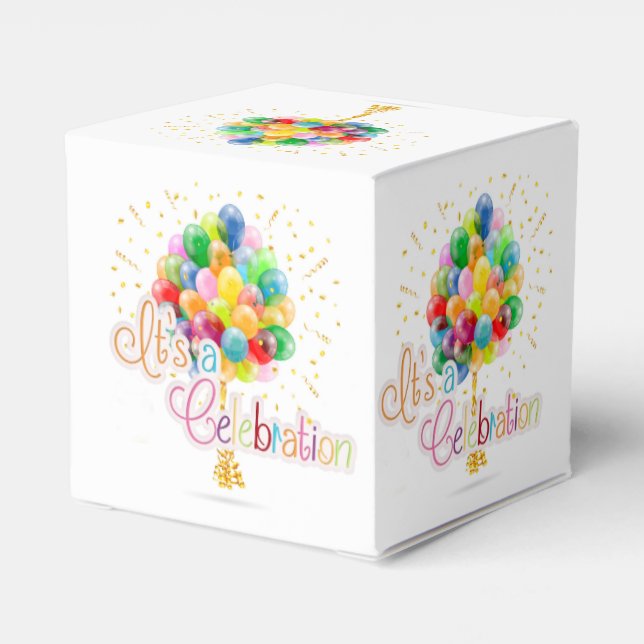 It's A  Celebration  Favor Boxes (Back Side)