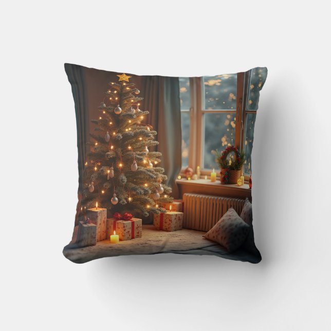 It's a Christmas mood cushion. Throw Pillow (Front)