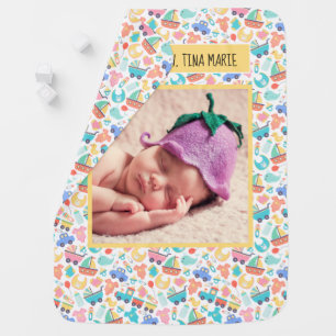 It's a Colorful Baby Shower Light Personalized Blanket
