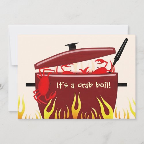 It's a crab boil party invitation