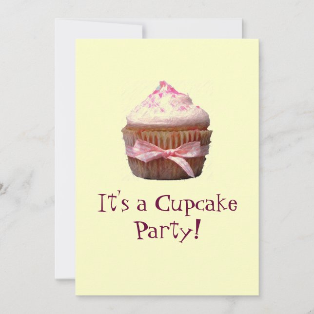 It's A Cupcake Party! Invitations (Front)