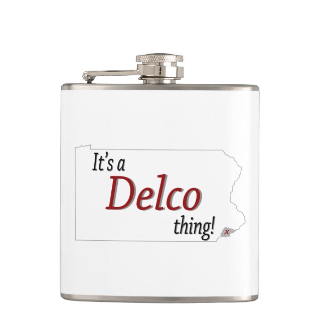 Its a Delco thing (R) Flask (Front)