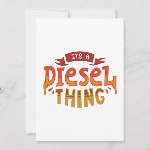 Its A Diesel Thing Truck Driver Trucker Gift Thank You Card