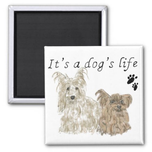 Its a dogs life Yorkshire Terriers Cute Yorkies Magnet
