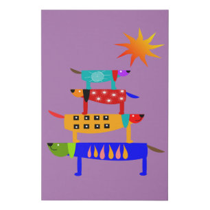 It's a Dog's World Faux Canvas Print