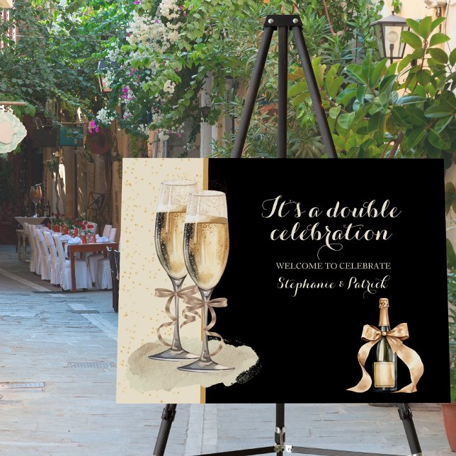 It's a Double Celebration Gold Champagne Foam Board (Creator Uploaded)