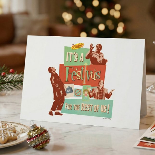 It's a Festivus for the Rest of Us Card (Generated photo of card on table)