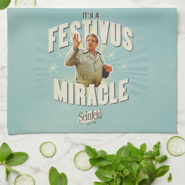 It's a Festivus Miracle Kitchen Towel (Folded)
